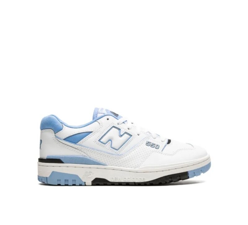 NB 550 WHITE CAROLINA BLUE
